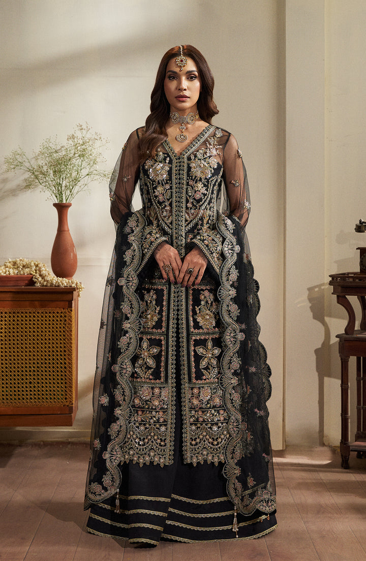 Opal Dress – Beautiful net and raw silk outfit with fine detailing, perfect for special occasions | Fabiha Fatima