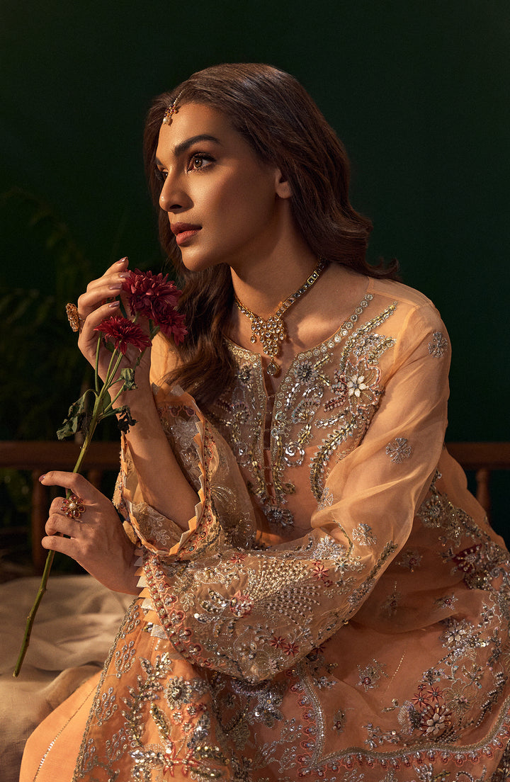 Sleeve and fabric detailing of MORGANITE Dress captured up close