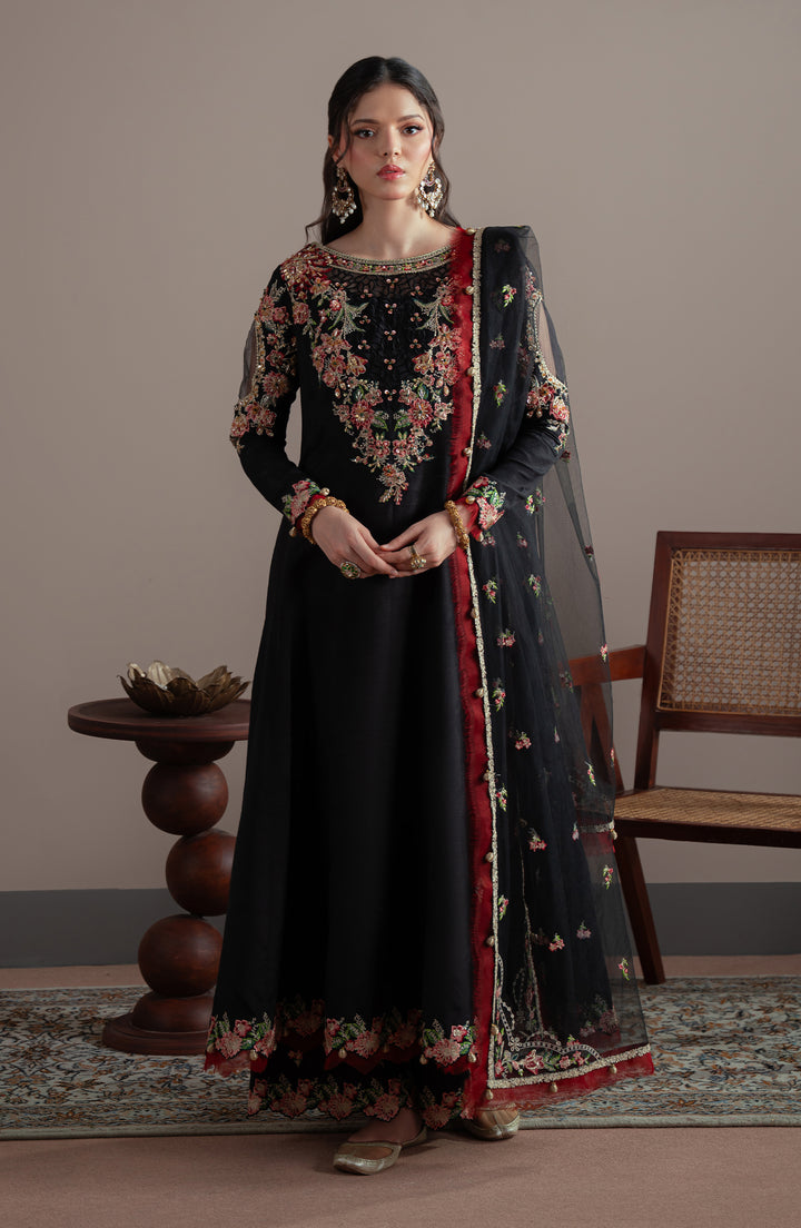 Front view of model wearing NYRA Shirt – Pret Collection Elvin by Fabiha Fatima