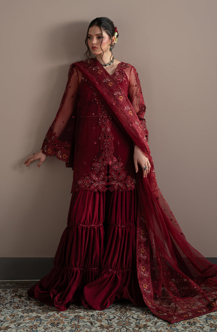 Full-length look of Rubeia Shirt outfit – Elvin Collection by Fabiha Fatima